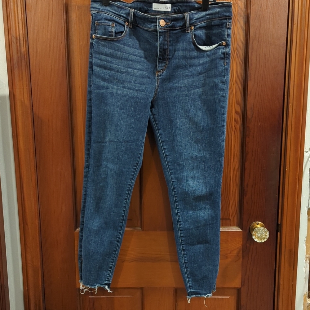 LOFT Dark Blue Cropped Jeans